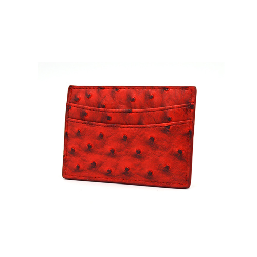 New Arrival Luxury Ostrich Texture Leather Card Holder