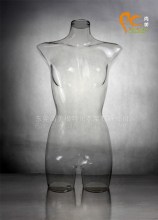 clear plastic female torso mannequins