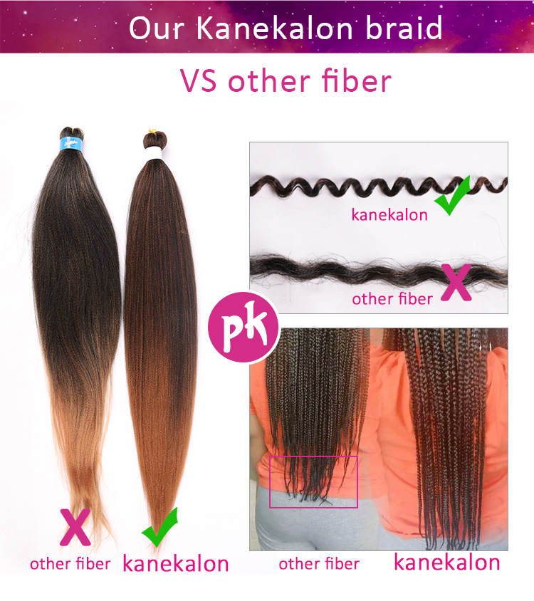 Juliana Wholesale Free Sample Synthetic Private Label Bulk Pre-Stretched Stretched Braiding Hair Pre Stretch