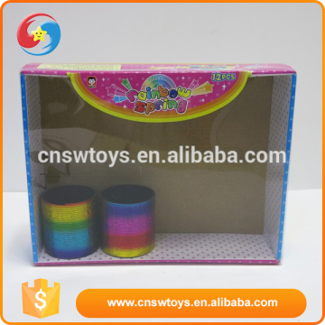 European style children plastic colorful thermal transfer rainbow laser rainbow ring