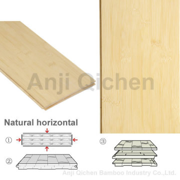 Natural horizontal bamboo flooring