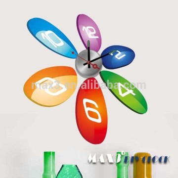 Wholesale OEM Round Pvc Sticker Wall Clock Decorative Wall Clock