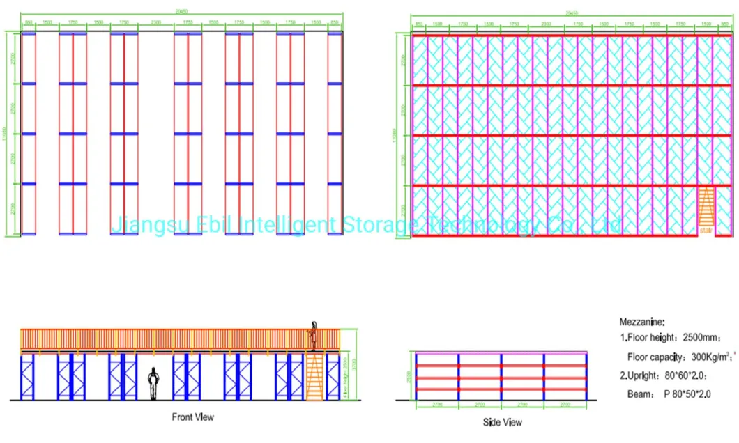 Warehouse Racking System for Pallet Racking Mezzanine Shelving