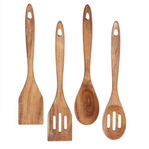 4 pcs of one set wooden cooking utensils