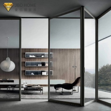 Aluminum alloy fame glass interior folding doors