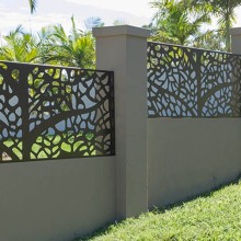 METAL outdoor privacy fence as decoration