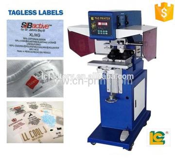 China Tagless label printing machine clothing tag t shirt pad printing machine