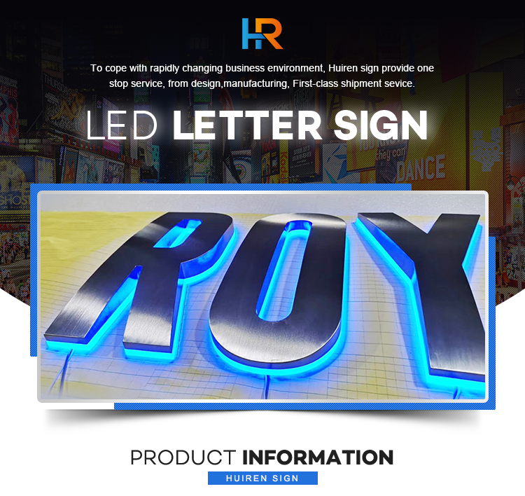 Stainless Steel Letter Outdoor Full Color Led Sign Commercial Board Manufacturers