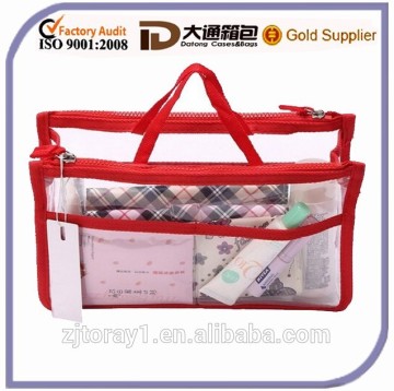 travel cosmetic pvc bag makeup zip bag for women