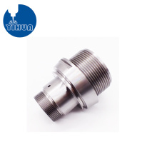 CNC Machined Sandblasted Stainless Steel Fitting Connector