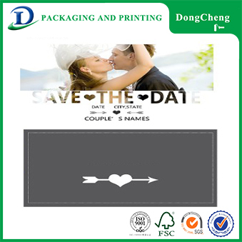 Modern shape a4 wedding invitation paper 777 playing customized playing card