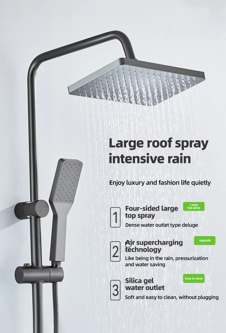 Factory Price High Pressure Constant Temperature Complete Shower Set with Shower Head