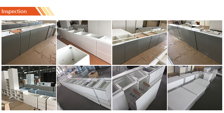 2021 China modern glossy lacquered fashionable stream-lined white lacquer wood anti-scratch kitchen cabinets