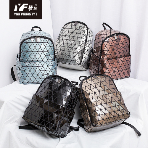 Mochila geométrica Backpack de viagem Diamond Lattice Backpack para a escola