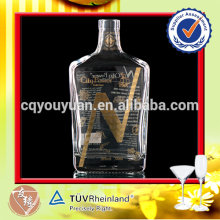 Empty Crystal Glass Rum/Vodka/Whisky Bottles For Sale 700ML New Vodka Bottles Designs