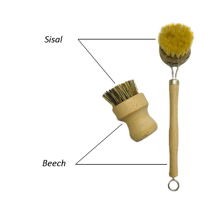 All Natural Coconut Fiber Brush,long handle kitchen sisal brush