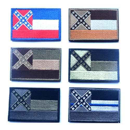 Patchs Velcro personnalisés de drapeau d&#39;insigne de broderie 3D