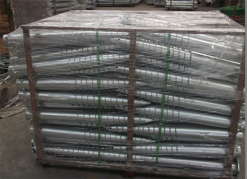 ground screw pile of packing 