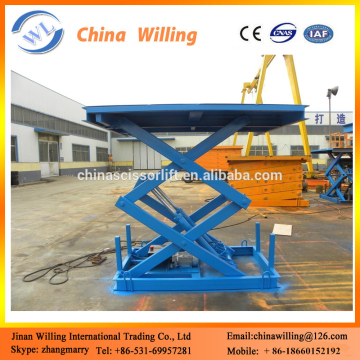 Stationary scissor hydraulic freight lift/Stationary Hydraulic scissor lift table