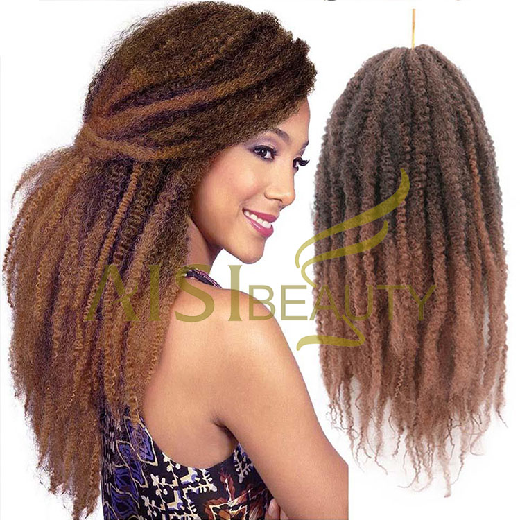 Aisi Beauty Wholesale Multi Color Soft Afro Kinky Marly Braiding Hair Extensions Crochet Hairpiece Synthetic Braiding Hair