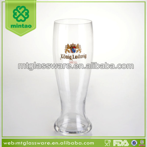 Big volum cooling beer glass cup with decal logo