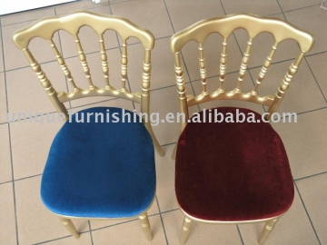 Gold Wood Napoleon Fancy Wedding Chair