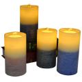 Double Colored Led Flameless Water Fountain Pillar Candles