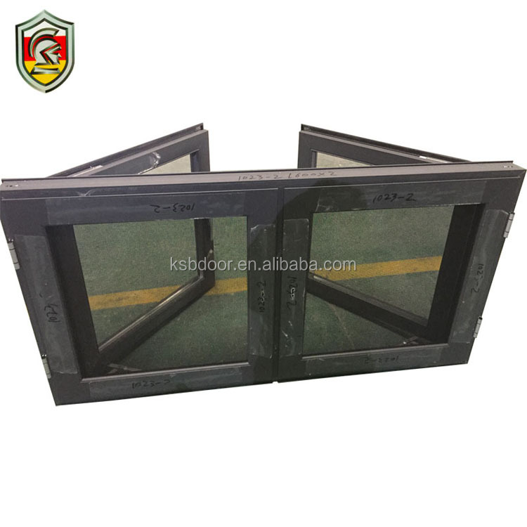 High quality residential aluminium profile hurricane impact double tempered glazed aluminium corner window