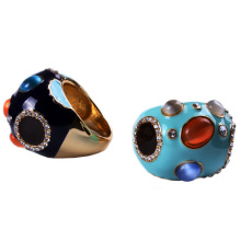 Elegant Fashion 2012 Gold Color Big Zircon Stone Finger Ring