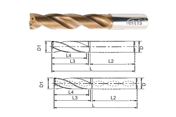 Tungsten Solid Carbide Flat Bottom Drill Bits Cutter