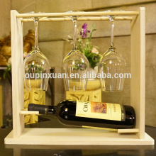Natural Bamboo Wine Bottle and Glass Holder Kitchen Stemware Display Storage wine rack