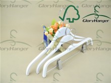 Laminated wood suit hanger for clothes shop display