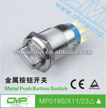 NEW 19mm rotary switch,Illuminated Metal Vandal resistant Push Button Switch