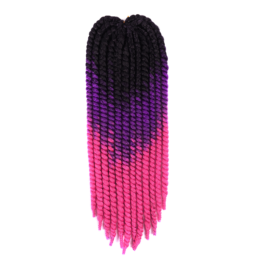 MYZYR Synthetic Senegalese Twist 22Inch Short Pure/Mix Ombre Crochet Braids Hair Extensions Crochet Twist Hair 12Roots/pack