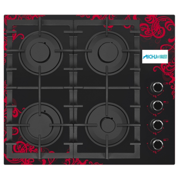 Gas Stove Black With A Pattern