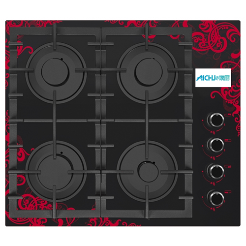 Gasherd Schwarz Mit Einem Muster