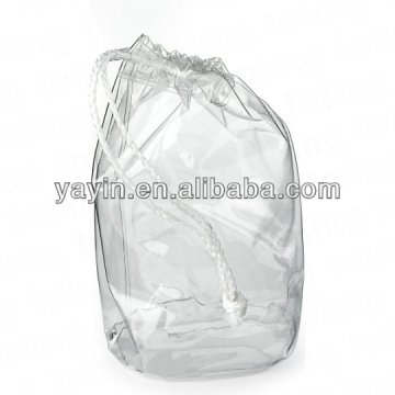 2014 NEW design clear PVC drawstring bags