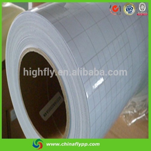 hot PVC film 7085 glossy cold lamination pvc film white paper with green lines great image protection film