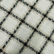 Boucle Style checked design brush fabric