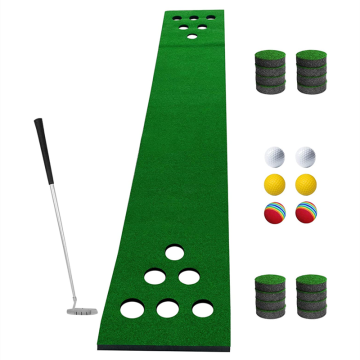 2-op-2 Pong Style Golf Putting Mat Spill Set