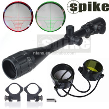 SPIKE Brand New Hunting Rifle Scope 6-24x50 AOE Red & Green Illuminated Crosshair Gun Scopes with Free Mounts