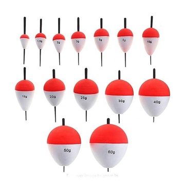 Hard Foam Fishing Bobbers Set - Red & White Floats for Crappie, Panfish, Walleye, Bass & Trout