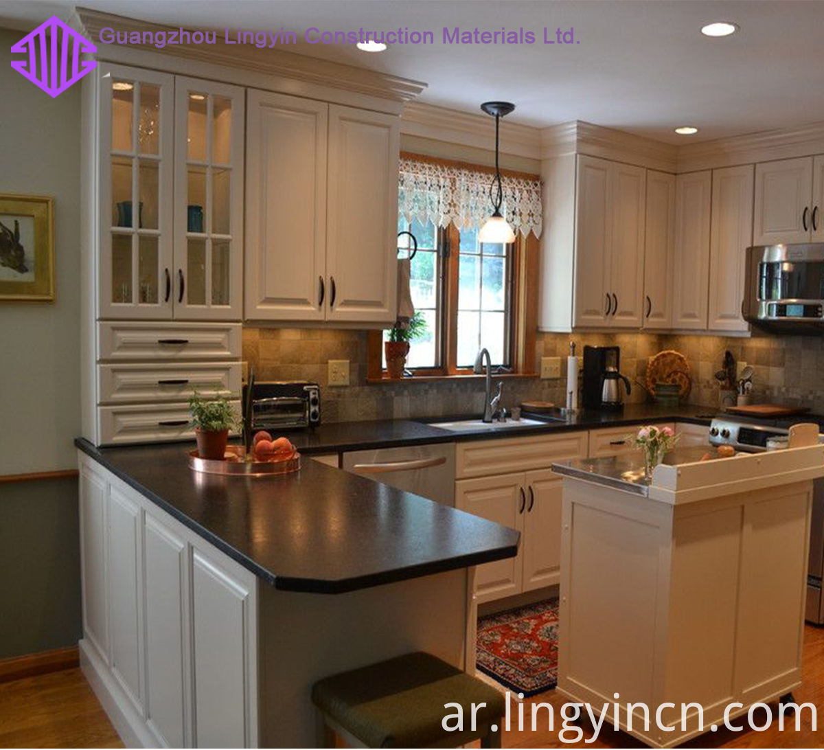 الصين أعلى مستوى مطبخ مجلس الوزراء شاكر الحديثة مع الجزيرة المصنعين