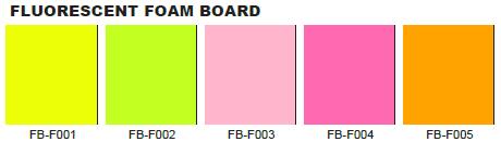 Яркія люмінесцэнтныя пенапластавыя лісты Vibrant Fluorescent Foam Board Sheets