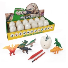 Stem Plaster Dig Toy: 12pcs Dinosaur Egg Fossil Science Education Kit