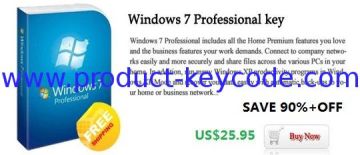 Windows 7 Product Key Codes For Microsoft Windows 7 Professional