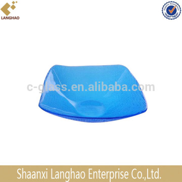 Blue Square Decorative Glass Plate Set