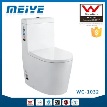 WC-1032 MEIYE Watermark One-piece Toilet Australia with Geberit or R&T Flush Valve, Australian Standard Water Closet