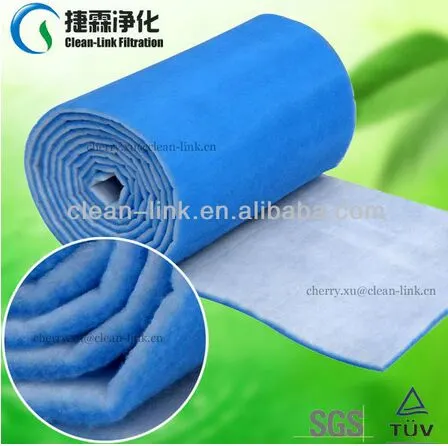 White and blue Spray Booth Polyester Pre Air Filter