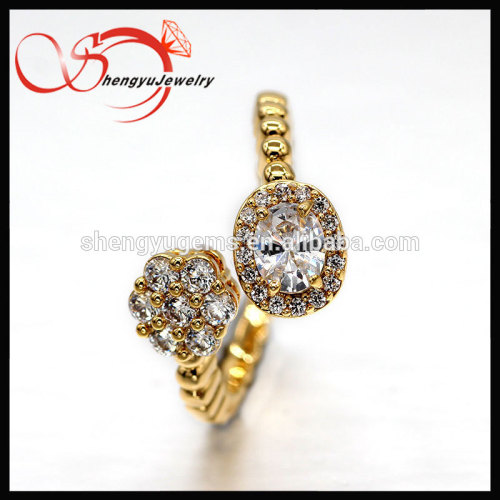 party jewels of beautiful copper ring setting zircon gems